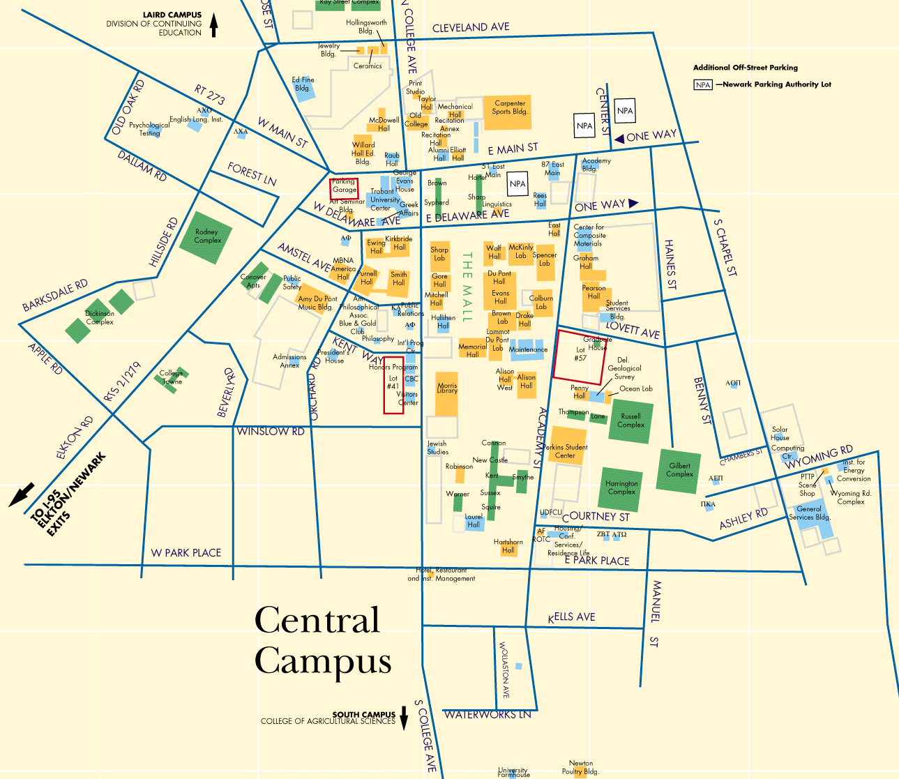 map of university of delaware campus Dsom 98 Location map of university of delaware campus